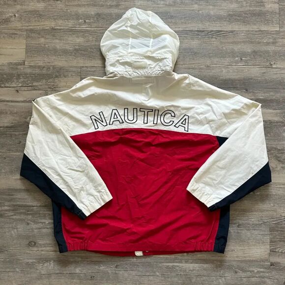 Vintage Nautica NX1000 Sailing Windbreaker Hooded Jacket Size XL - Picture 1 of 8